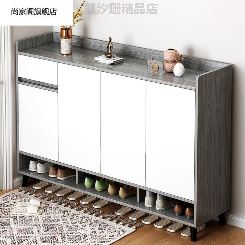 玄关储物柜客厅%白色一体家用入户门口柜收纳鞋柜室内
