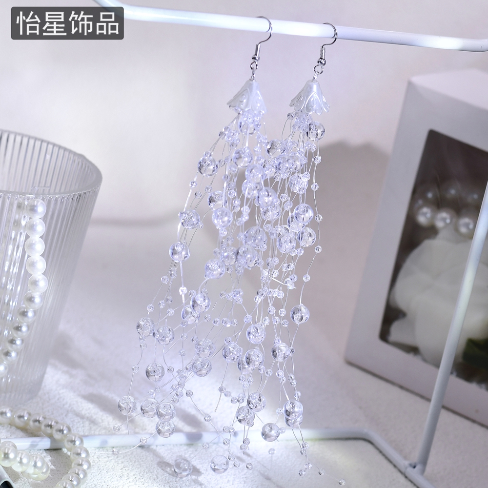 怡星轻奢法式水晶串珠独特耳环适合夏天的耳饰精致甜美风格B02