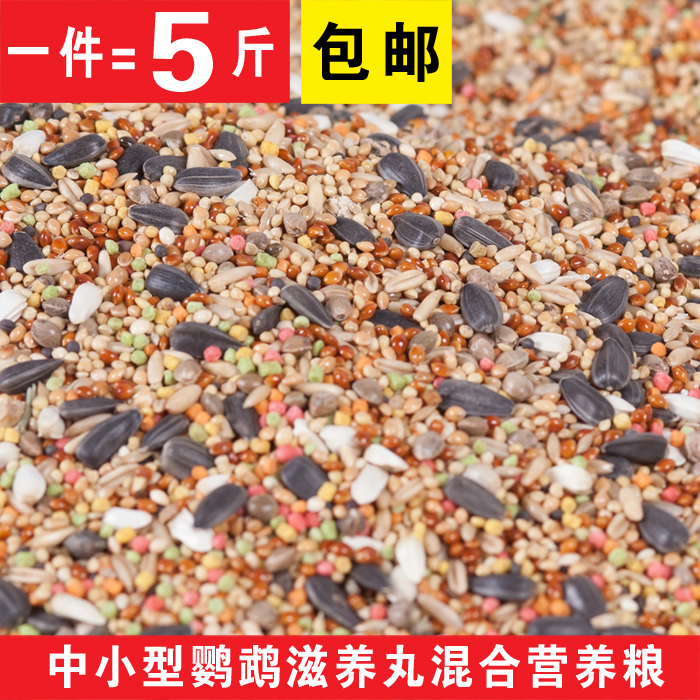 中小型鹦鹉滋养丸混合粮/玄风牡丹横班/鸟粮鸟食饲料/一件5斤包邮