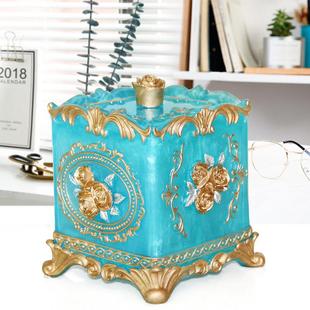 欧式 棉签盒牙签盒棉签化妆棉收纳高档带盖牙签筒创意家用收纳盒子