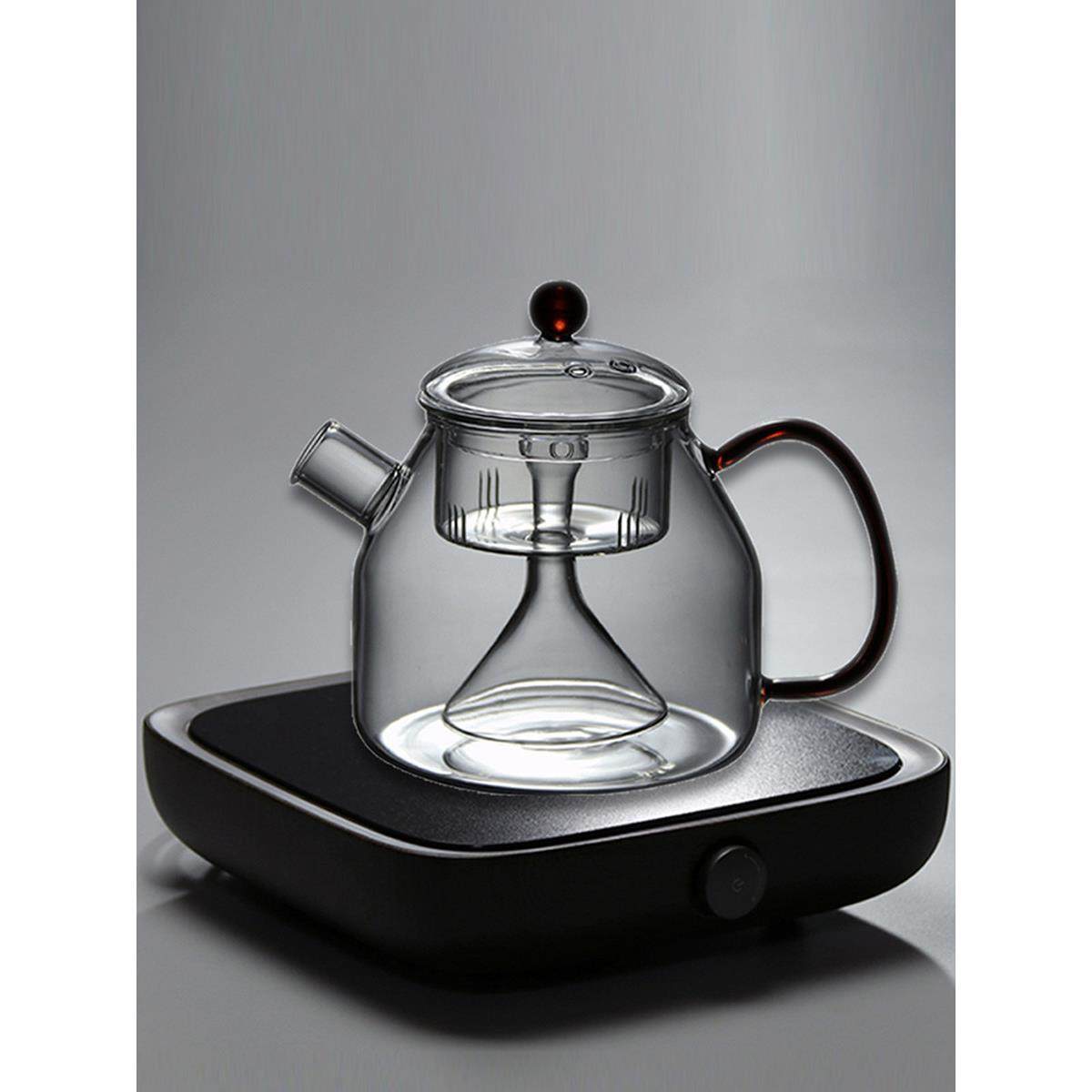 家用玻璃蒸茶壶煮茶器单壶耐高温蒸汽加厚茶壶电陶炉专用茶具套装