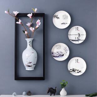新中式墙面装饰餐馆过道壁挂件酒店走廊墙壁挂饰创意楼梯墙面挂设