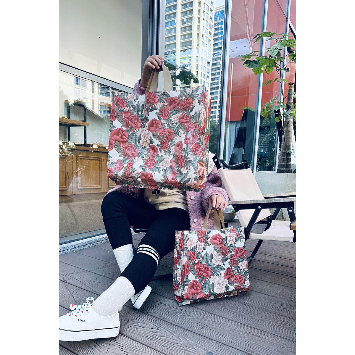 复古包装袋衣服服装袋子手提礼品塑料秋冬大号袋子定做购物加厚袋