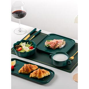 陶瓷西餐盘牛排盘子刀叉情侣家用北欧牛排餐盘刀叉套装儿童西餐盘