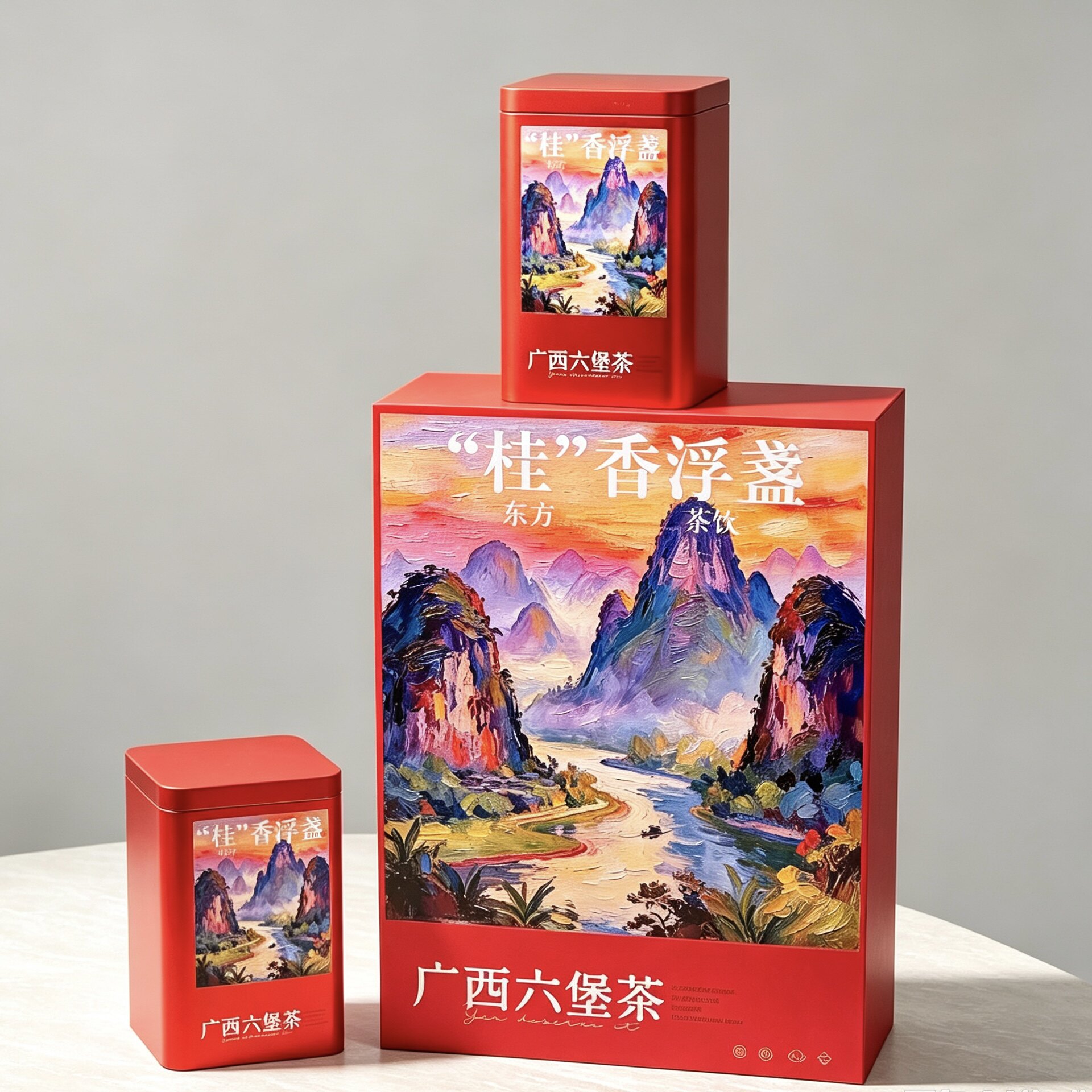 广西梧州特产金花六堡茶叶特级黑茶500克送长辈随手礼散装礼盒装