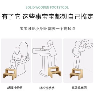 实木台阶楼梯木梯子梯凳家用2步梯子爬梯登高梯3小梯子活动两木梯