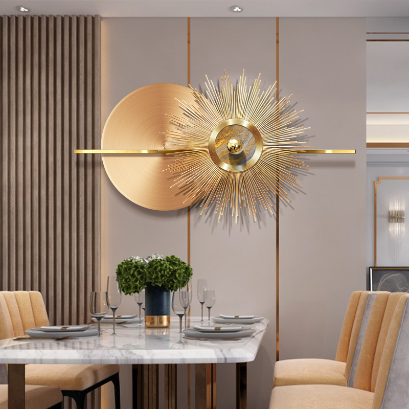 立体实物客厅装饰画沙发背景墙高级感金属挂画简约美式餐厅墙壁画