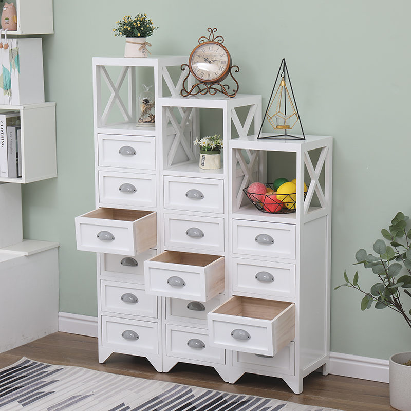 美式实木斗柜窄款抽屉柜客厅立柜储物柜卫生间电视边柜靠墙小酒柜