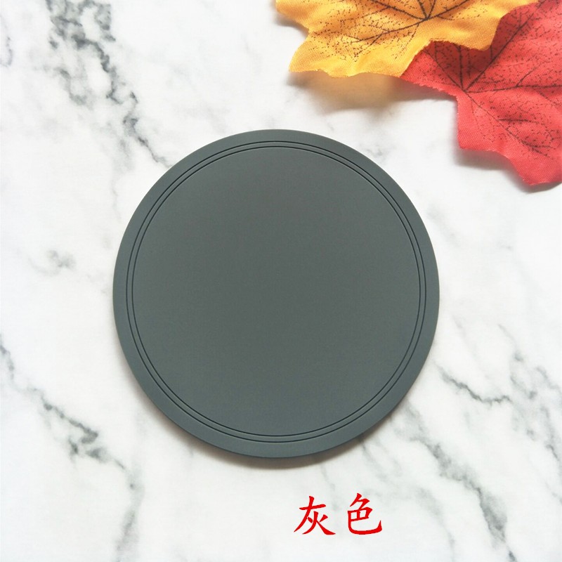 欧式水杯茶杯垫创意圆形隔热硅胶垫餐垫防滑啤酒杯垫家用酒吧杯垫