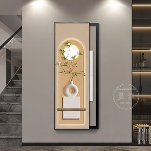 创意绿植电表箱装饰画窄长强弱电箱挂画遮挡电井箱电闸大尺寸壁画