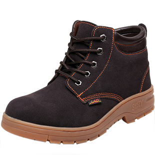 钢包头防砸防刺穿工地老保工 男加绒保暖防寒加厚z棉鞋 冬季 劳保鞋