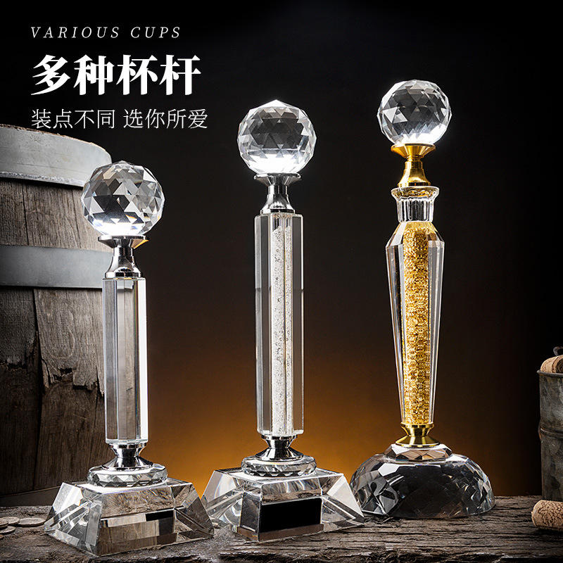 轻奢高档水晶玻璃欧式红酒杯架子倒F挂套装家用醒酒器勃艮第高脚