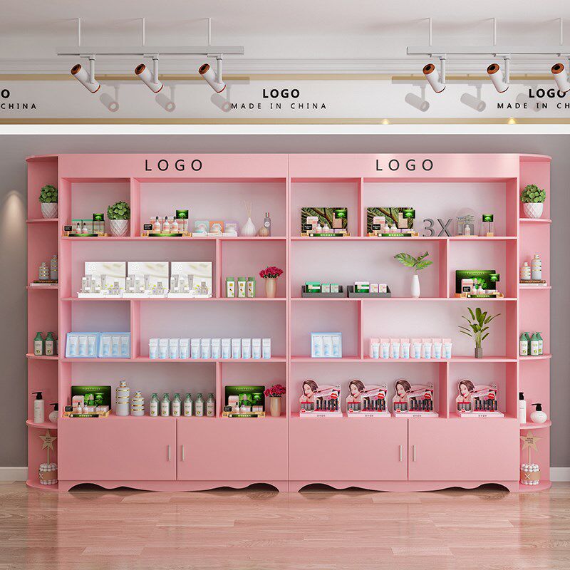 化妆品展示柜开店l铺货架展示架陈列柜台美甲美容院产品展示柜货