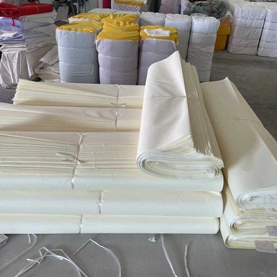 白布料50米白坯布纯p棉涤棉涤纶化纤白事用便宜布料白孝布厂家直