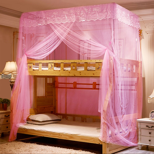 蚊帐子母床上下铺一体式1.2w米1.5米儿童床双层高低床铁架实木床