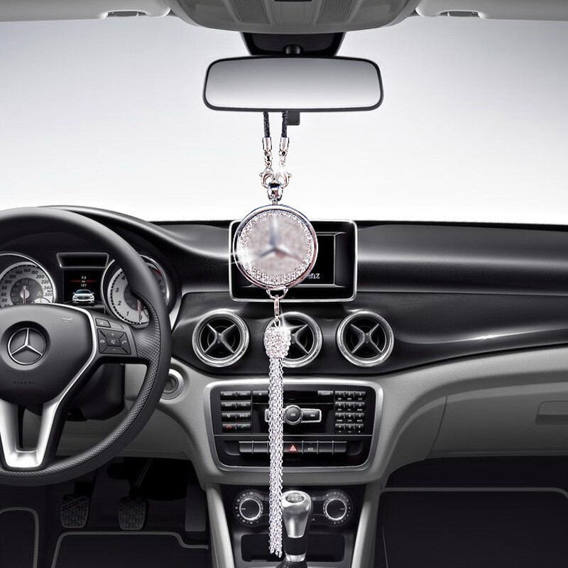 汽车高档香水挂i件带钻车标镶钻香水挂饰吊坠精品挂式车载香水摆