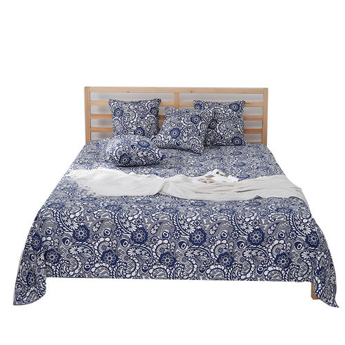 老粗布床a单纯棉加厚床上用品三件套 民族风帆布宿舍夏季单人床单