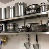 304墙上架厨房不锈钢双层三层壁挂式 置物M架碗架调料挂墙架锅吊架