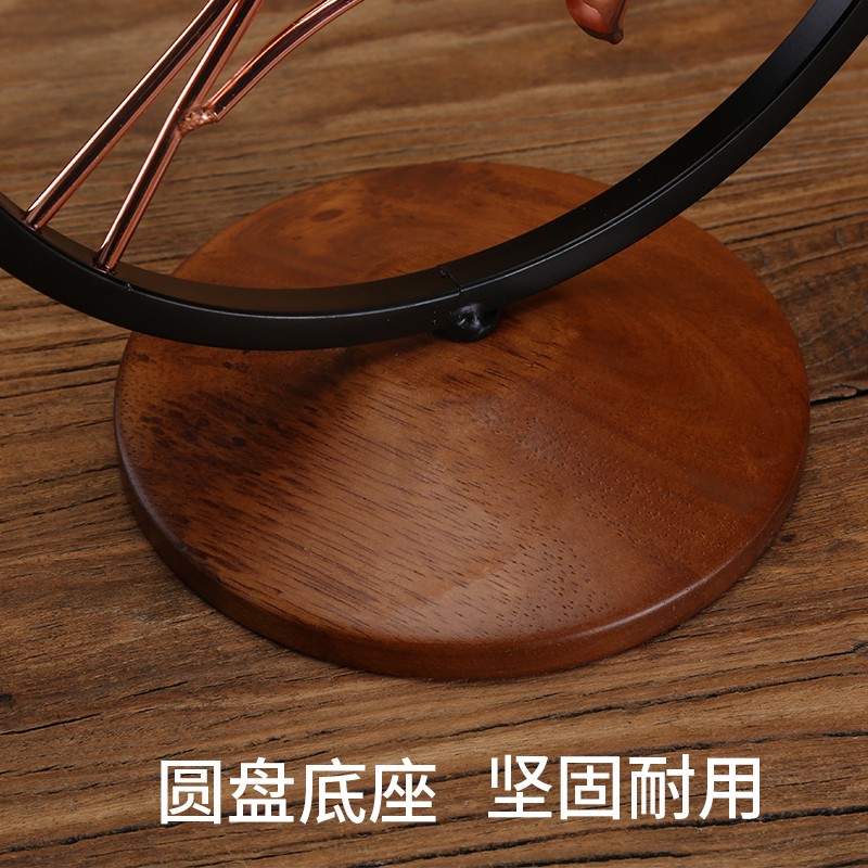 创意实木红酒架摆k件欧式高脚杯架子悬挂倒挂红酒杯架葡萄装饰家