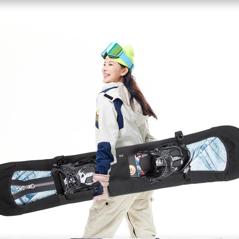 新款单板滑雪板保护套针织梭织面料可干洗洗衣机洗X双肩背单肩背