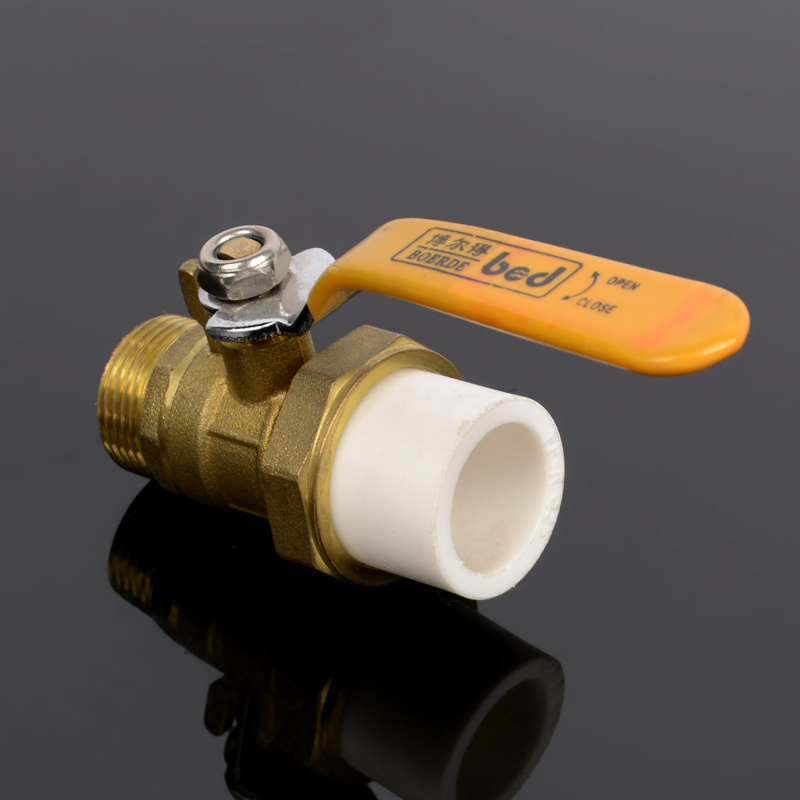 PPR水管4分6分1寸 外丝外牙PPR20 25 32铜钢芯球阀PPR水管件配件