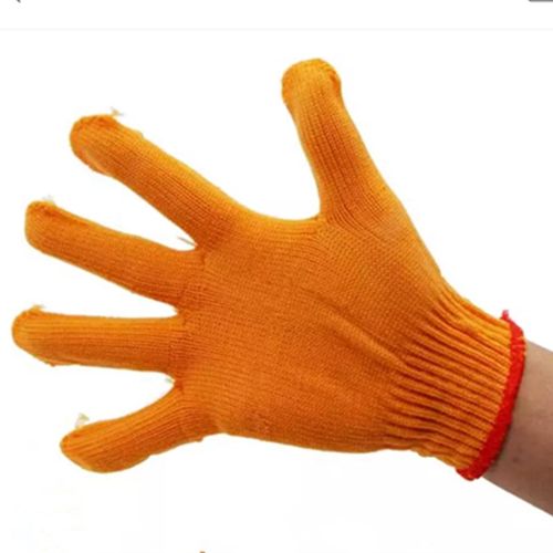 12双起包邮军千黄色尼龙手套劳保纱线手套水产作业手套干活手套