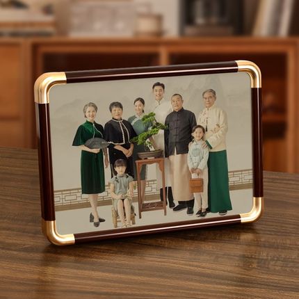 全家福照片打印加相框摆台高级感挂墙裱框定制相片洗照片做成画框
