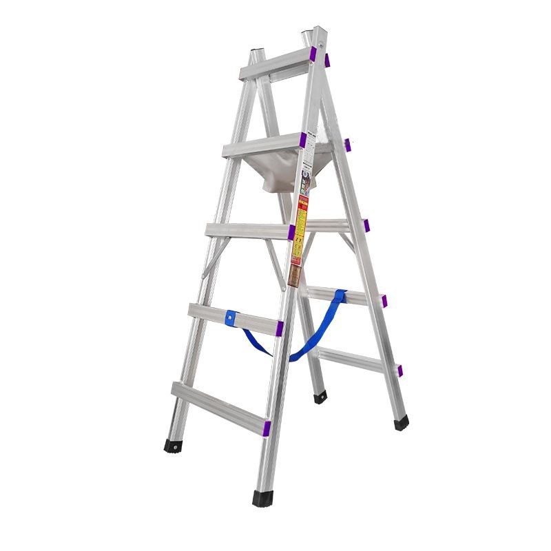 可行走人字梯加厚焊接铝合金梯子木工装修移动工程梯双侧折叠梯子