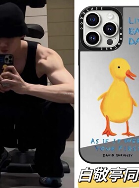 DODOCASE白敬亭同款黄色小鸭子苹果17适用于苹果iPhone16ProMax明星网红小众镜面手机壳15潮牌14pro防摔保护
