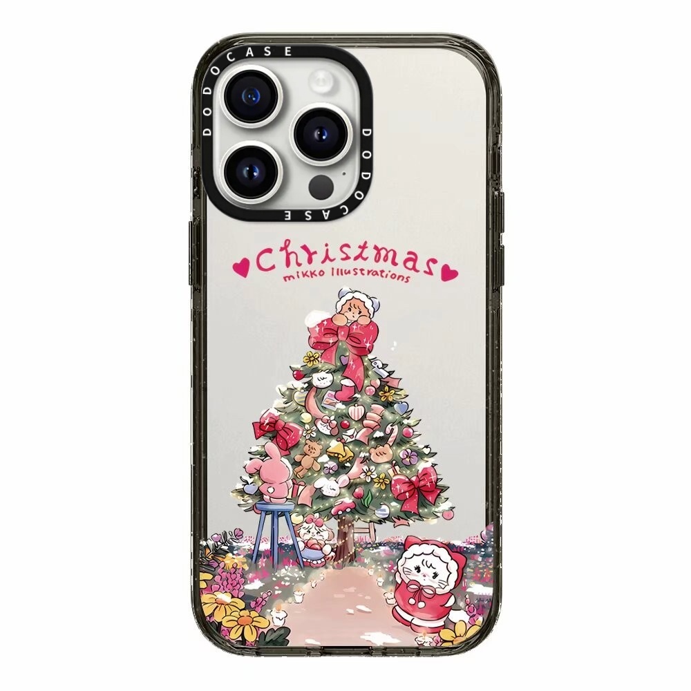 DODOCASE镜面Mikko节日圣诞树15适用iPhone14ProMax苹果13Pro网红明星可爱卡通联名手机壳12防摔保护套11硬壳