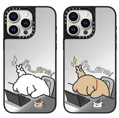 DODOCASE打工人线条小狗18/17Pro适用iPhone16ProMax苹果15Pro可爱摸鱼情侣闺蜜磁吸14明星联名手机壳13p防摔