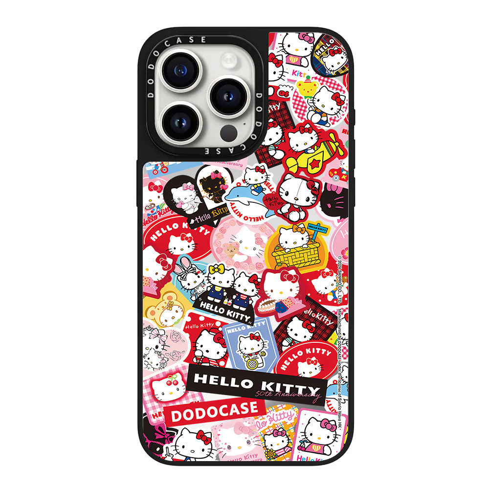 DODOCASE联名凯蒂猫饼干kitty50周年16Pro适用iPhone15ProMax苹果14Pro手机壳明星13卡通可爱磁吸镜面12防摔