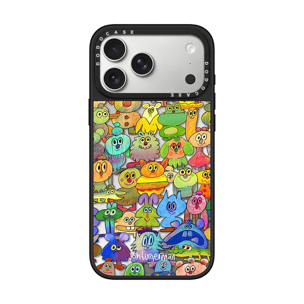 DODOCASE 满屏Jon小怪兽适用于iPhone17PROMAX苹果16plus手机壳可爱少女补妆镜15/14promax磁吸防摔保护套13