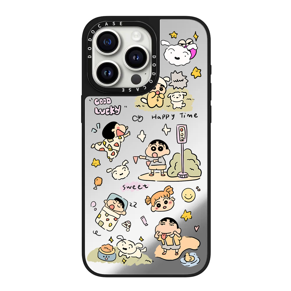 DODOCASE蜡笔小新小标签苹果17Pro适用iPhone16ProMax明星同款15promax可爱卡通手机壳13防摔保护套14plus