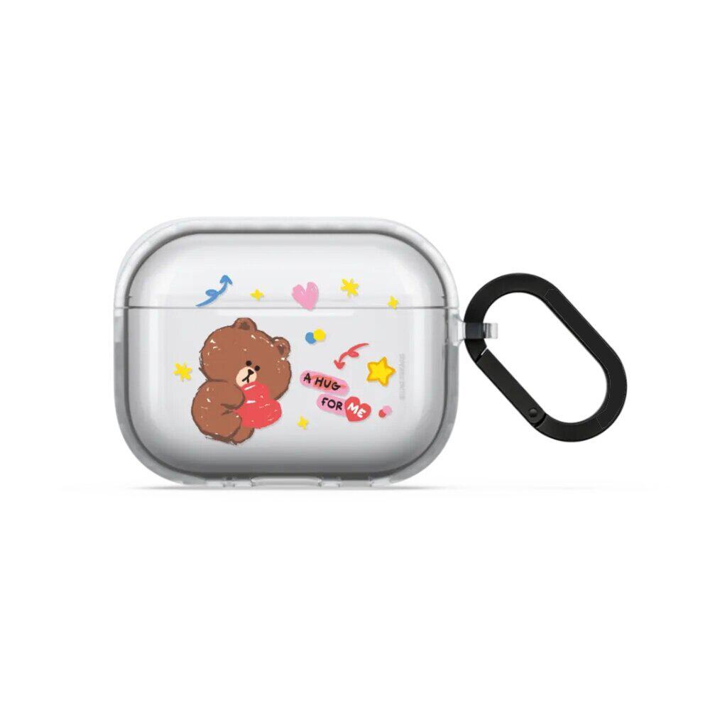 布朗熊可妮兔可爱童趣AirPodspro4耳机套苹果明星同款Airpods pro第三代无线蓝牙保护壳防摔软壳pro2透明硅胶
