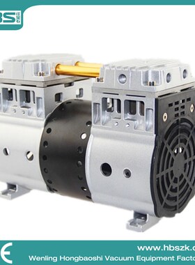 红宝石HPc-200V 低噪音抽真空无油泵120W实验茶叶包装机活塞泵