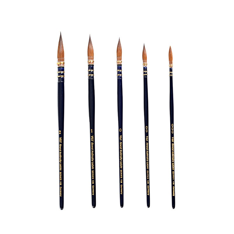 越国堂YGT柯林斯m基红貂毛水彩画笔108 美术绘画水彩画笔水粉毛笔