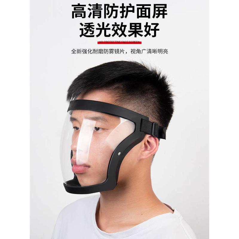 高透明成a人防护面罩透明全脸头罩高清防飞沫防尘不起雾外出多功