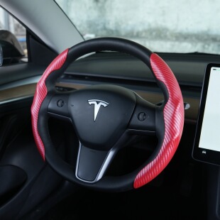 焕新版tesla特斯拉model3Y薄款方向盘套耐磨四季通用毛豆卡式把套