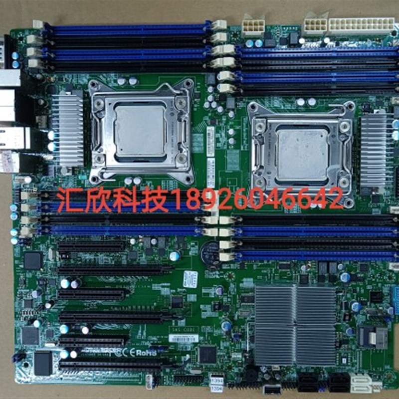 超微X9DAI双路主板2011 X79服务器主板 6显卡30N60 3080 送cpu现