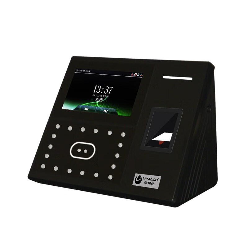 优玛仕人脸面f部识别考勤机指纹式签到机上下班门禁打卡器U-RZ960