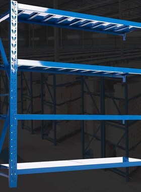 货架仓储展示架储物架置物架子承载500kgI可定制蓝色200*60*20