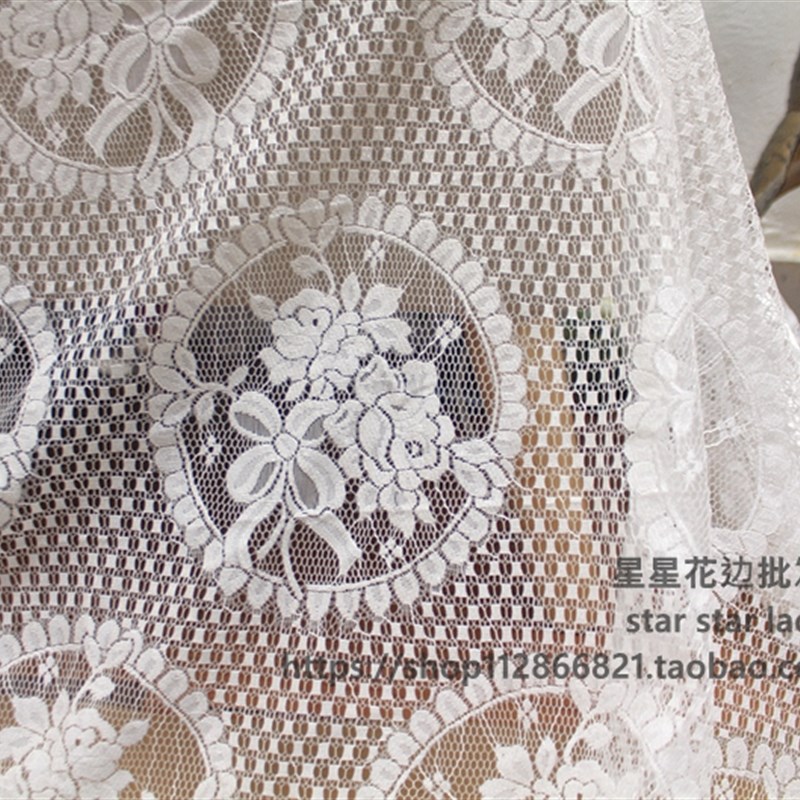 长3米 宽1.5米欧式睫毛蕾丝花边布料DINY服装婚纱婚庆装饰面料