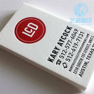 凹印名片/c纯棉纸名片/600克棉纸名片/加厚名片/边缘擦色名片
