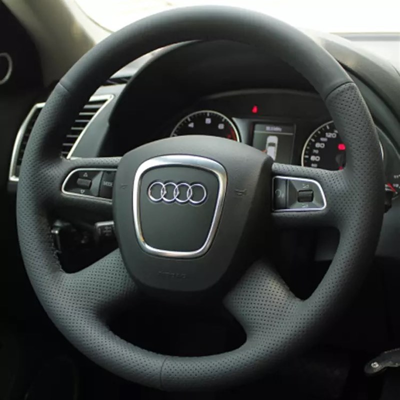 适用于新老款奥迪A6LA4LQ3Q5Q7A3A5P手缝方向盘套汽车把套