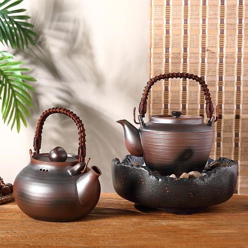 树纹茶壶提梁壶陶瓷烧水壶复古煮茶壶陶瓷电陶炉泡V茶壶围炉煮茶,餐饮具,茶壶,淘宝优惠券,粉丝福利购,淘宝优惠卷