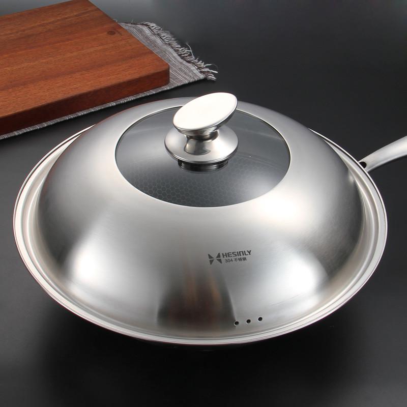 304不锈钢锅盖家用炒锅盖子30通用32寸高拱34可视玻璃X盖36cm大
