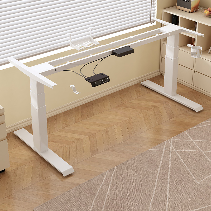 智能电动升降桌腿双电机双横梁办公桌电脑桌支架学习书桌升降桌架