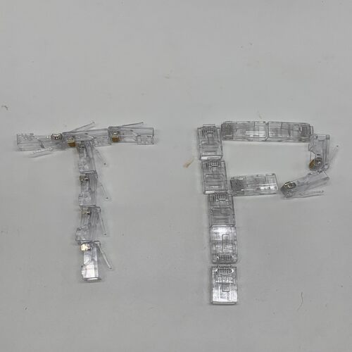 TP-LINK水晶头超五类网络8P8C连接头8芯网线水晶头RJ45镀金对接头