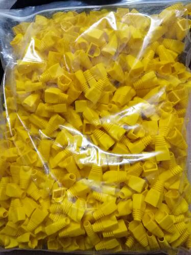 通用超六七类水晶头保护套网线塑料套蓝灰黄红黑1000个 OD7.0
